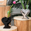 DecorBites™ Heart-shaped Pink Hearts Porcelain Vase - Handicraft Ornament & Home Decor