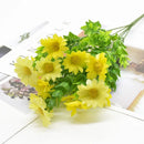 DecorBites™ Daisy Bouquet Green Plant Synthetic Flowers Set for Home Decor & Weddings