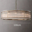 DecorBites™ Gold Double Layer Ring Crystal Pendant Light for Bedroom Dining Living Room