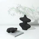 DecorBites™ Geometric Ceramic Vase Set Black White Crafts Home Decor Flower Arrangement