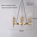 DecorBites™ Dimmable Crystal Glass Brass Wall Light for Bedroom and Bath