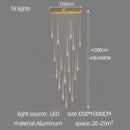 DecorBites™ Gold-Plated Duplex Chandelier: Modern Lighting for Living Room, Staircase, Kitchen, Restaurant
