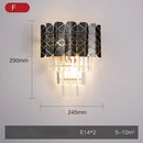 DecorBites™ Crystal Gold Stainless Steel LED Dimmable Wall Sconce