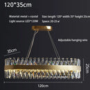 DecorBites™ Brushed Gold Rings Crystal Chandelier Ceiling Lamp
