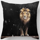 DecorBites™ Animals World Tiger Lion Pillow Case for Cute Home Decor in Sofa Living Room