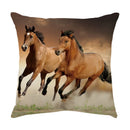 DecorBites™ Galloping Horse Pillowcase: Wild Horse Print Linen Cushion Cover for Home Decoration
