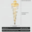 DecorBites™ Crystal Stair Long Chandelier - Simple Modern Design for Duplex Villa Living Room