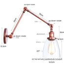DecorBites™ Adjustable Glass Swing Arm LED Wall Sconce with Pull Chain Switch