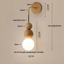 DecorBites™ Adjustable Walnut Wood LED Wall Sconce | Nordic Bedroom Lamparas with Acrylic | Simple Aisle Décor