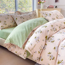DecorBites™ Cozy Flower Print Bedding Set: Brushed Cotton, Skin-Friendly, Soft, Thick, 4Pcs