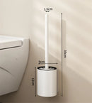DecorBites™ Black Aluminum Toilet Brush Holder Set with Scrub Brush