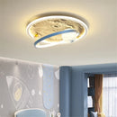 DecorBites™ Kids Moon Astronaut LED Ceiling Light for Eye Care in Blue Pink Carton Theme