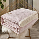 DecorBites™ Coral Fleece Flannel Blanket: Cozy Single/Queen Size Little Quilt - Winter Office/Dorm Warmth