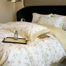 DecorBites™ Eucalyptus Fiber Flowers Bedding Set: Duvet Cover, Bed Sheet, Pillowcase - 4Pcs