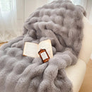 DecorBites™ Gradient Pink Double Layer Faux Fur Winter Blanket