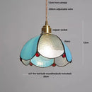 DecorBites™ Butterfly Glass Flower LED Pendant Lamp – Tiffany Style Adjustable Hanging Lamp