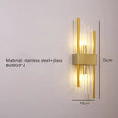 DecorBites™ Clear Crystal LED Wall Lamp Stainless Steel Sconces for Bedroom Dining Room