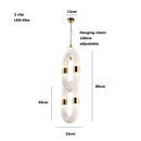 DecorBites™ Crystal Gold Chain Chandelier Ceiling Lamp for Home Décor