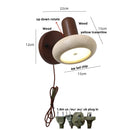 DecorBites™ Iron Rotate LED Wall Light Sconce Yellow Travertine: Modern Nordic Bedroom Lamp