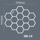 DecorBites™ Hexagon LED Ceiling Light for Barbershop and Garage Hair Salon