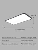 DecorBites™ LED Ceiling Lamp: Modern Minimalist Rectangular Design for Living room, Bedroom, Indoor Lighting