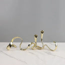 DecorBites™ Geometric Gold Candlestick Holder Centerpiece
