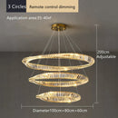 DecorBites™ Crystal Ceiling Chandelier: Modern Luxury LED Pendant Light for Kitchen Living Room Hall Décor