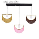 DecorBites™ Coloured Tassel Glass Ball Pendant Light for Boho Minimalist Style Bedroom & Restaurant