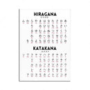DecorBites™ Japanese Hiragana Katakana Infographic Poster, Minimalist Design for Language Learners