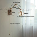 DecorBites™ LED Wall Lamp Rotatable Glass Walnut Swing Arms Hallway Stair Light