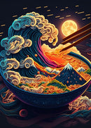 DecorBites™ Japanese Food Neon Posters Canvas Painting for Home Kitchen Decor