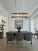 DecorBites™ Kristal Glass Rectangle Pendant Lights - Nordic Classic Dining Table Luminaire