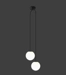 DecorBites™ Glass Ball Dual Head Pendant Light for Bedroom, Modern LED Chandeliers