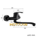 DecorBites™ Dual Hole Kitchen Faucet, Black Brass Chrome Mixer Tap for Sink