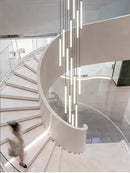 Acrylic Stair Pendant Lights for Modern Villa Decor - DecorBites™ Duplex Loft LED Chandelier
