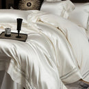 DecorBites™ 1000TC Egyptian Cotton Luxury Satin Bedding Set with Wide Hollow Edge