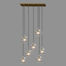 DecorBites™ Clear Glass Ball Pendant Light Chandelier for Living Room Dining Room Home Decor