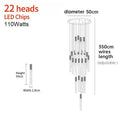 DecorBites™ Crystal LED Pendant Light: Luxury Lighting Fixture for Living Room, Bedroom, Hotel & Shop