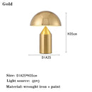 DecorBites™ Atollo Bedroom Table Lamp - Luxury Metal Mushroom Desk Light