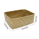 Breakfast Woven Storage Basket Picnic Basket Laundry Box Home Sundries Organizer Fruit Flower Storage Baskets Desktop Container