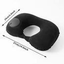 Portable Neck Pillow – Inflatable Flocking Travel Pillow
