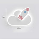 DecorBites™ Children's Room Crown Clouds Rocket Planet Night Light Bedside Lamp