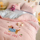 DecorBites™ Cotton Bedding Set Cute Pattern Soft Comforter Single/Double Size Duvet Cover