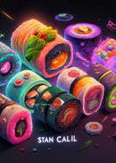 DecorBites™ Japanese Food Neon Posters Canvas Painting for Home Kitchen Decor
