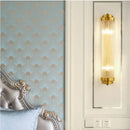 DecorBites™ Crystal Wall Sconce: Modern Living Room Bedside Light Fixture Glass Gold Luminaire