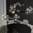 DecorBites™ Glass Ball LED Chandelier: Modern Nordic Style for Living, Dining, Kitchen, Study