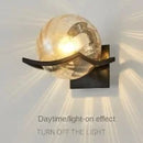DecorBites™ Gold Glass Ball Wall Lamp for Modern Indoor Lighting Décor