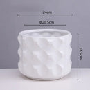 DecorBites™ Gold Ceramic Flower Pot Geometry Vase for Succulents and Floral Arrangements