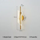 DecorBites™ Gold Black LED Wall Sconce Light for Bedroom Living room Aisle Corridor