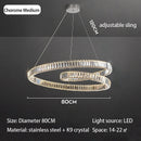 DecorBites™ Crystal Chandelier LED Light Fixture, Luxury Decor Hanging Lamp, Modern Home Lighting